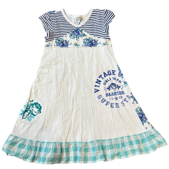 naartjie Other - Naartjie Kids Girls Vintage White & Blue Vintage Surfer Dress 9